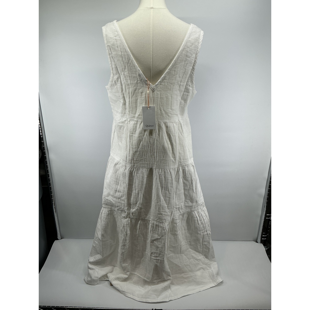 100% Organic Cotton Gauze Tiered Maxi Dress - Picture 2 of 3